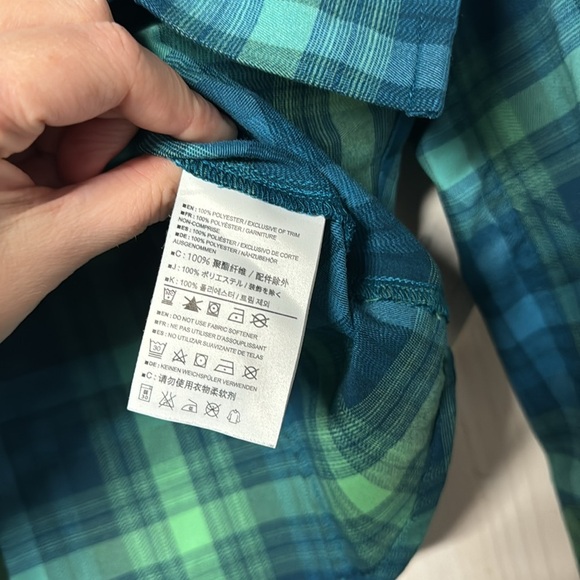 Arcteryx Women’s Addison Flannel Blue Green Checkered Size Small - Picture 4 of 7